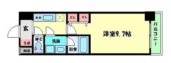 セイル淀屋橋の物件間取画像